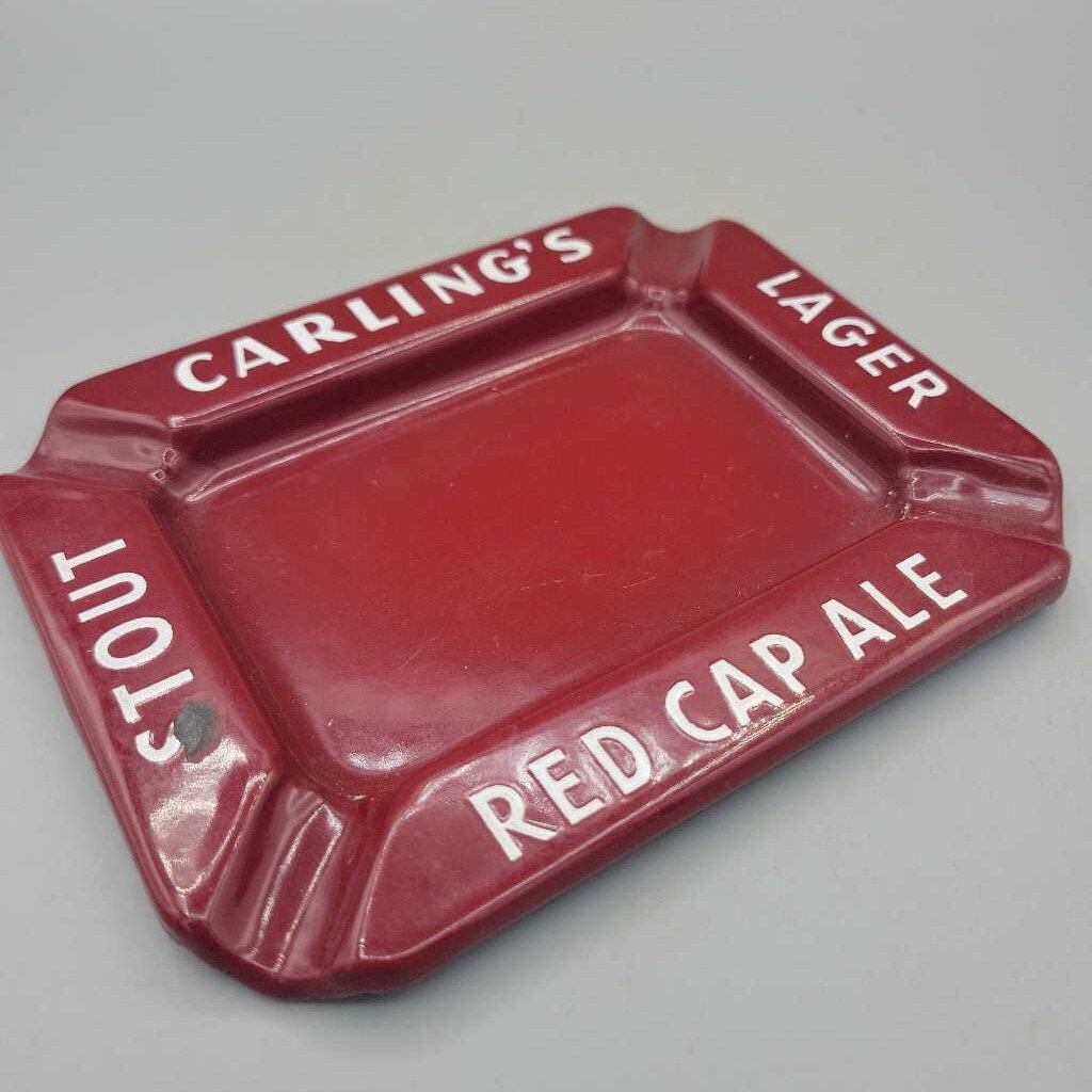 Carling's Red Cap Ale Enamel Beer Ashtray (JL)