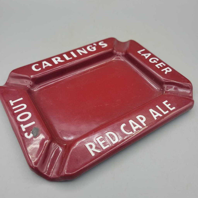 Carling's Red Cap Ale Enamel Beer Ashtray (JL)