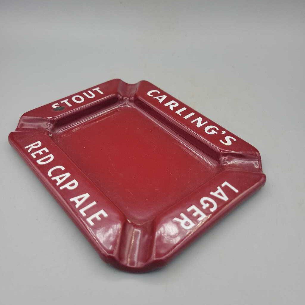 Carling's Red Cap Ale Enamel Beer Ashtray (JL)