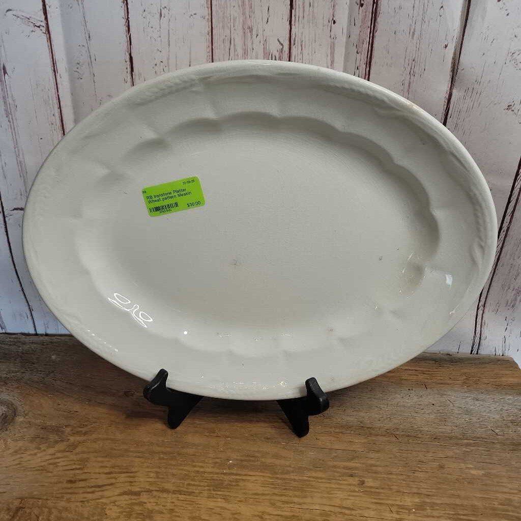 Ironstone Platter Wheat pattern Meakin England (RB)