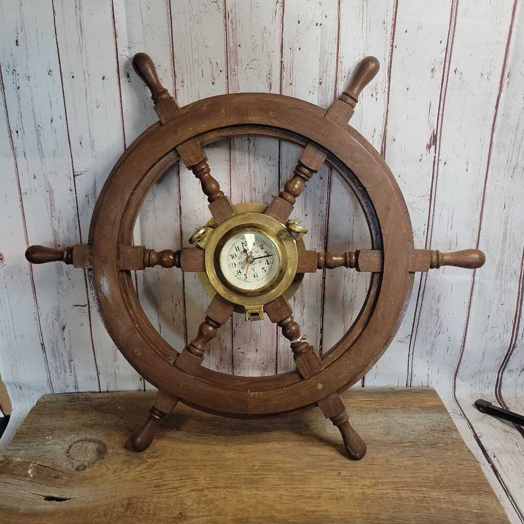 Ship's Wheel Clock (BS)