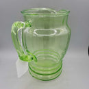 Green Depression Uranium Glass 1930 Pitcher (GEC)