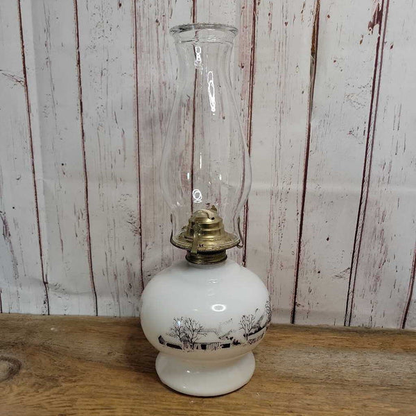 Oil Lamp, Currier & Ives (SC)