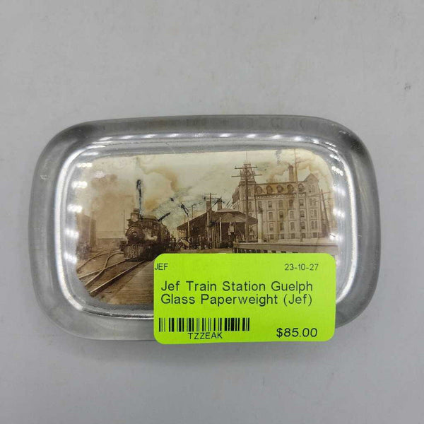 Train Station Guelph Glass Paperweight (Jef)