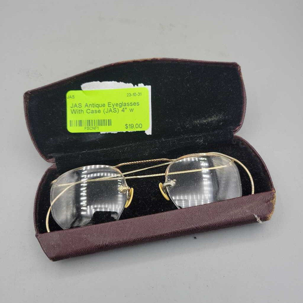 Antique Eyeglasses With Case (JAS)