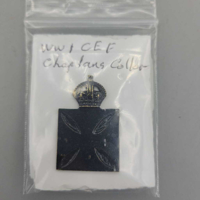 Chaplain's C.E.F. WW1 Collar Badge (JL)