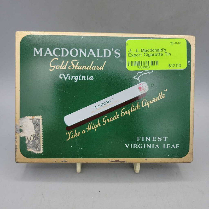 JL Macdonald's Export Cigarette Tin