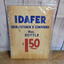IDA Drug Store Advertising Sign IDAFER (NUR) J6