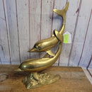 Large Brass Dolphin Statue (MEB)( DH)