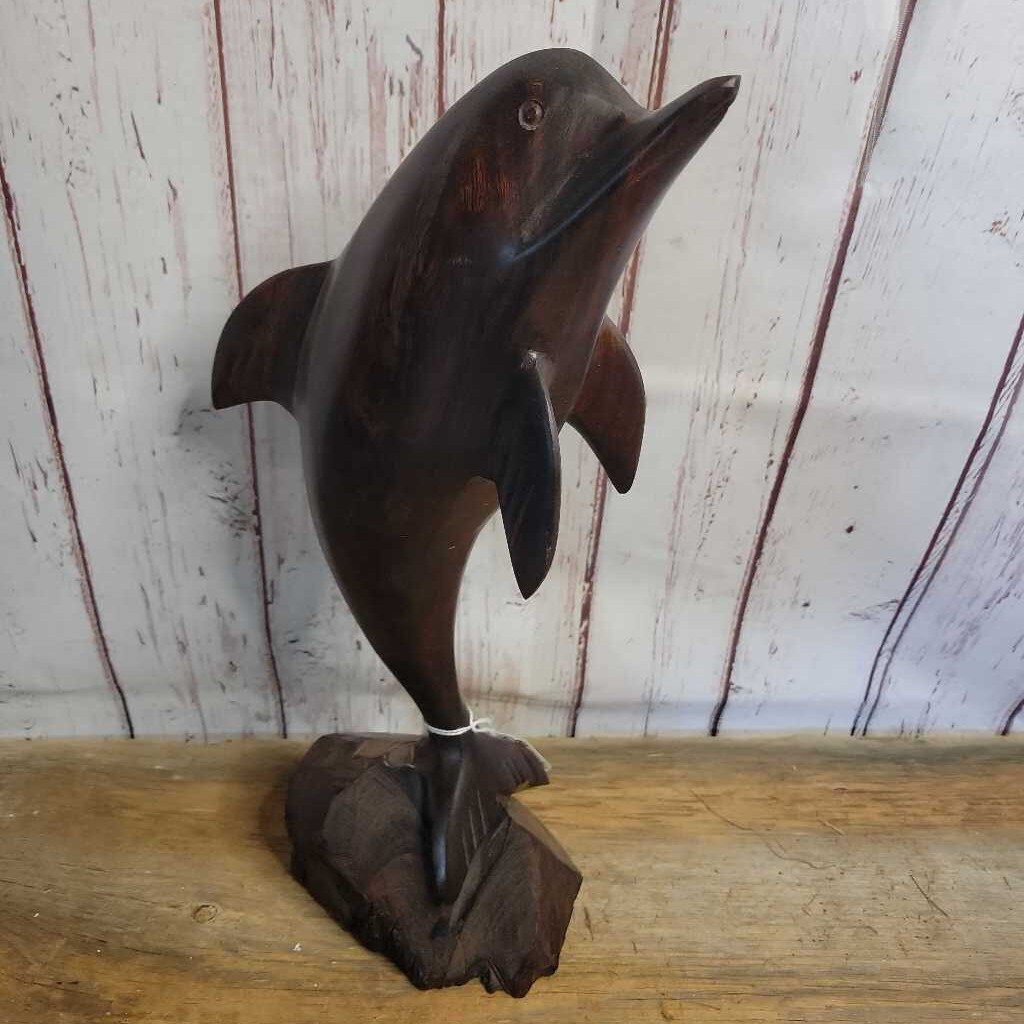 Iron Wood 1950's Dolphin carving (RHA)