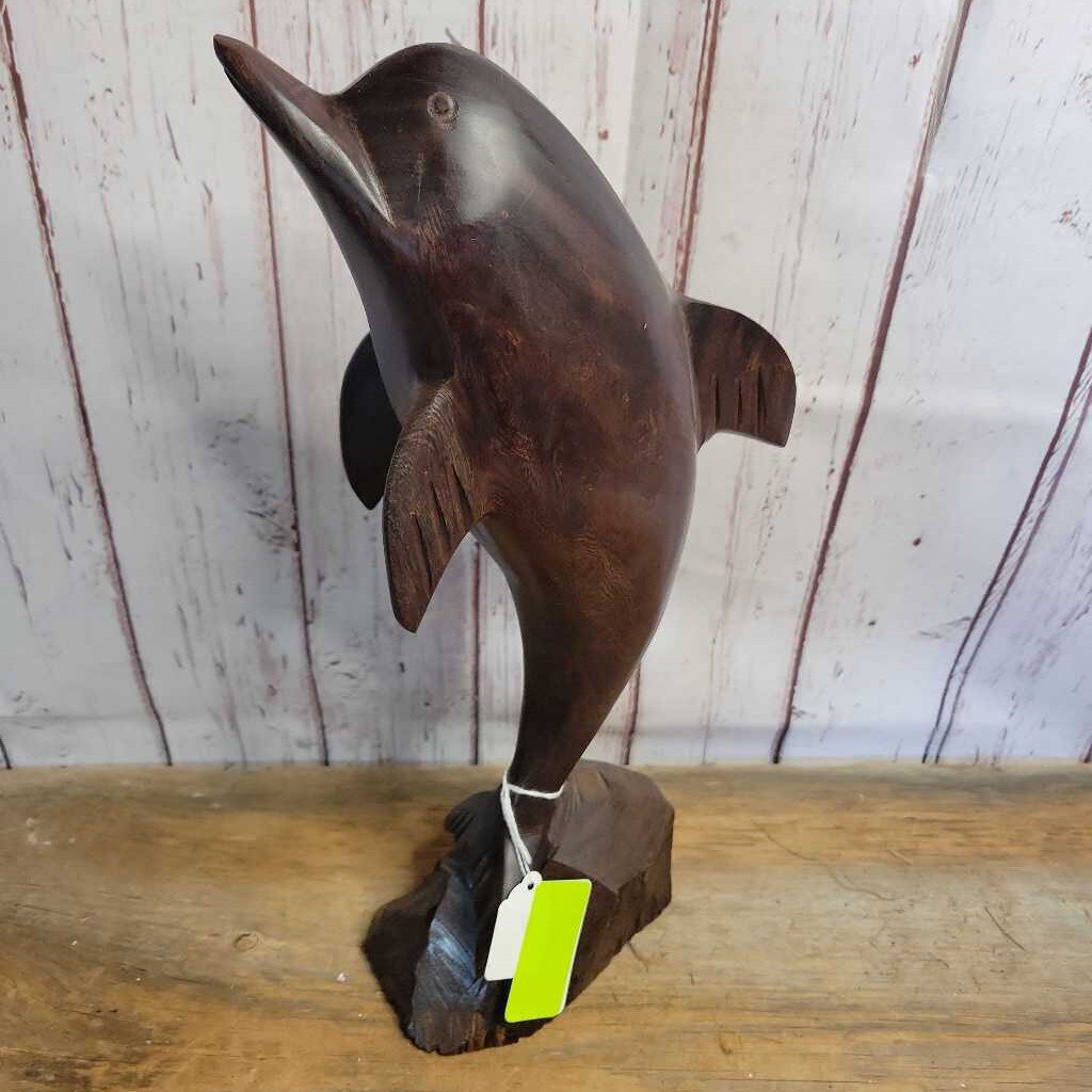 Iron Wood 1950's Dolphin carving (RHA)