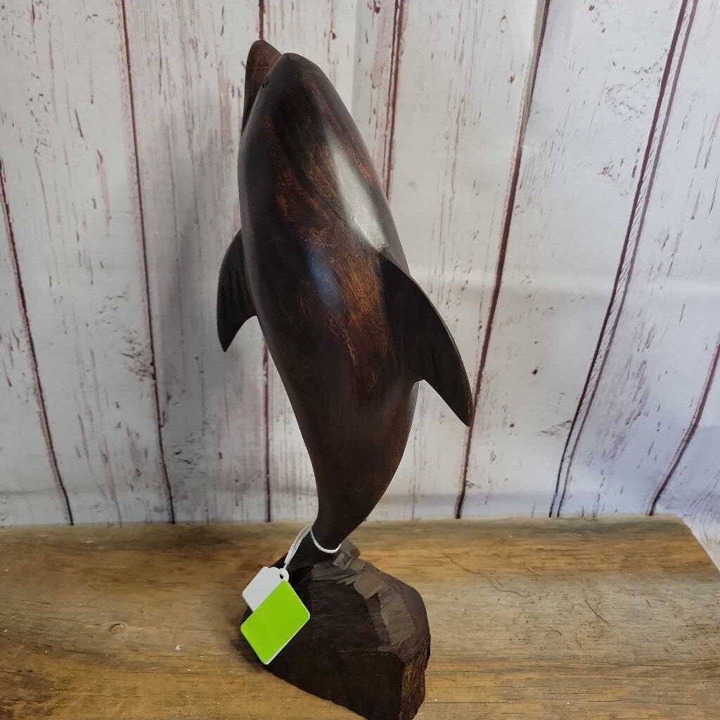 Iron Wood 1950's Dolphin carving (RHA)