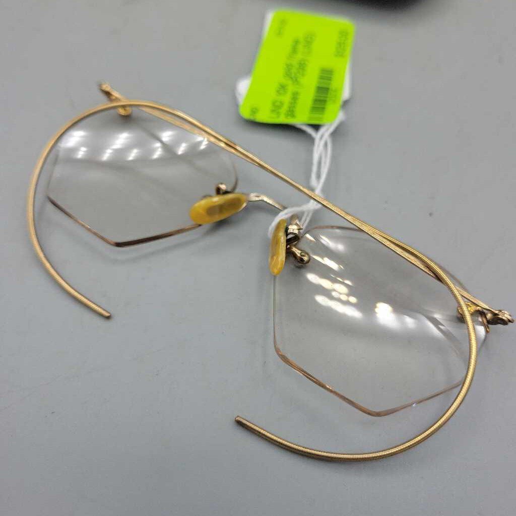 10K gold frame glasses (P1298) (LIND)