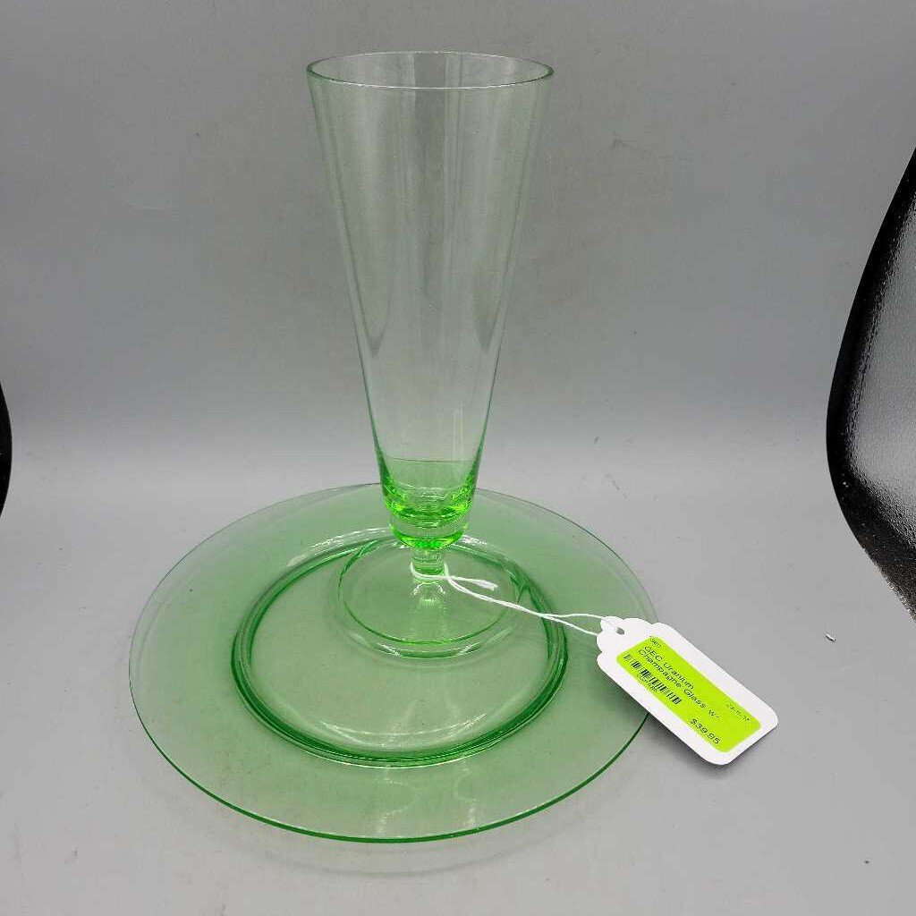 Uranium Plate Champagne Glass (GEC)