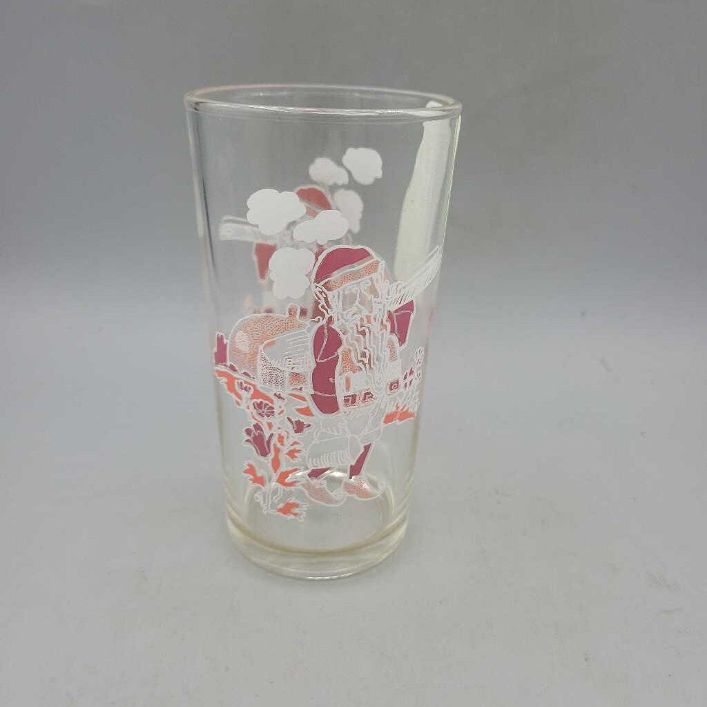 Retro Drinking Glass Santa (JAS)