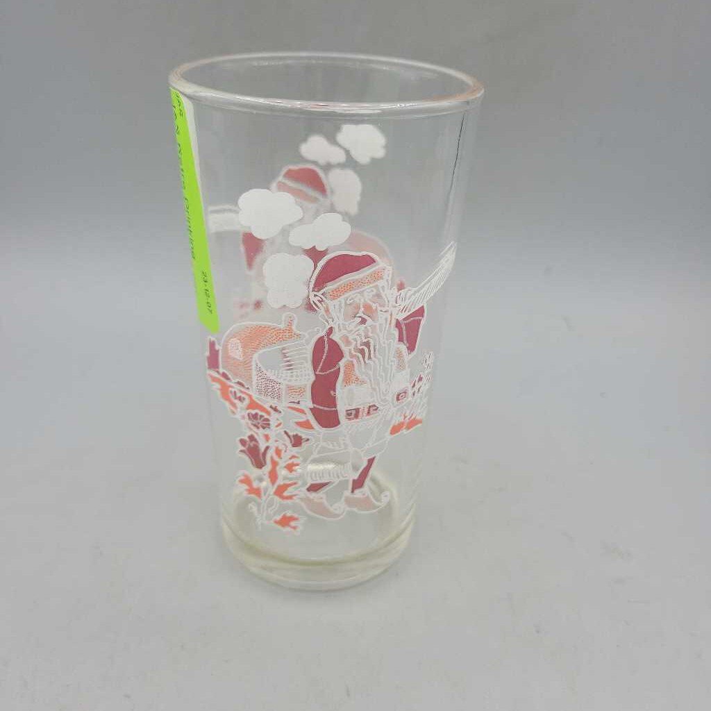 Retro Drinking Glass Santa (JAS)