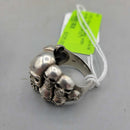 Sterling ring with skulls (LIND) P1377