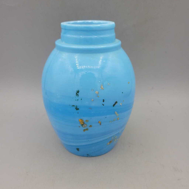 Blue Swirl Glass Jar (JAS)