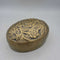 Floral Oval Brass Container (COL #1521)