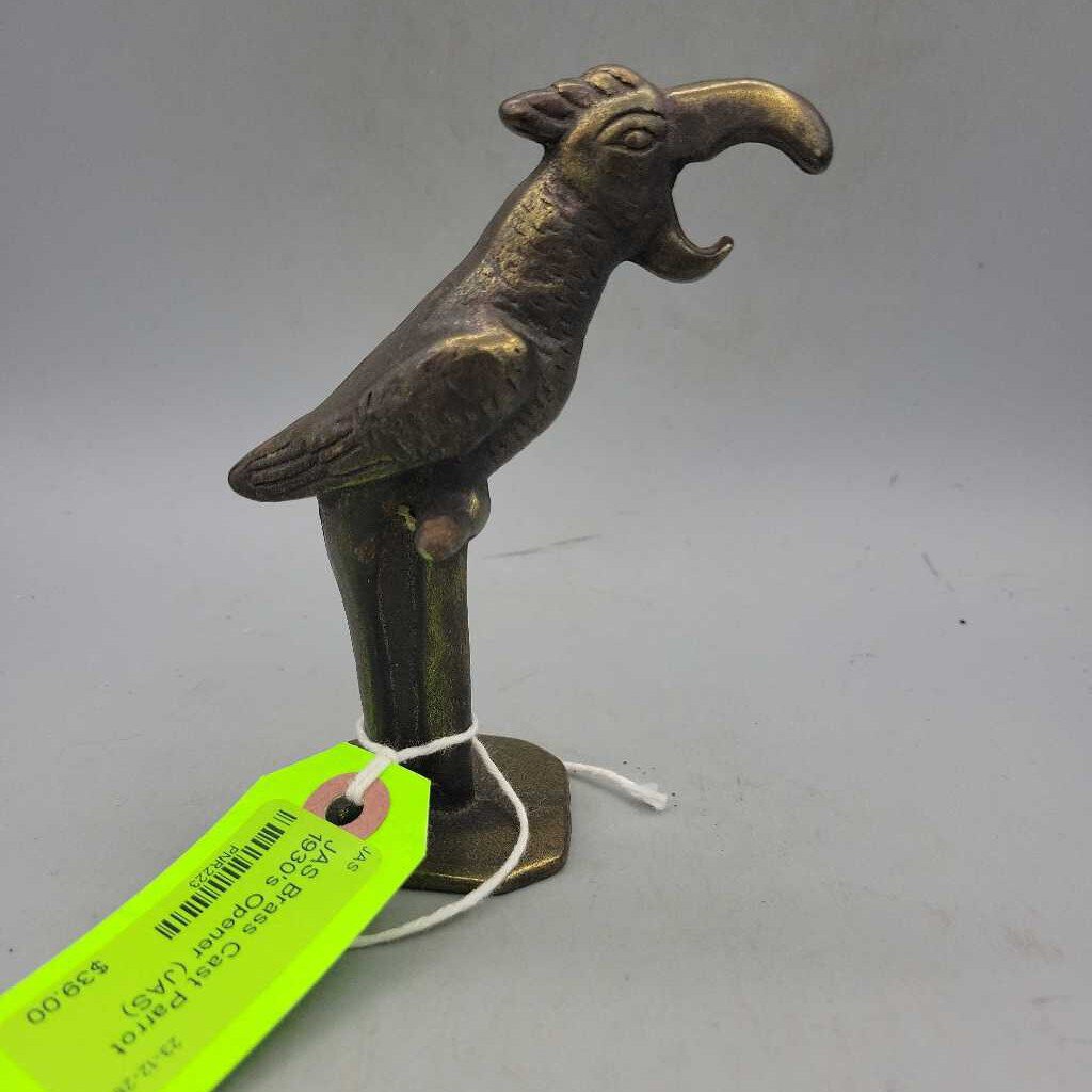 Brass Cast Parrot 1930's Opener (JAS)