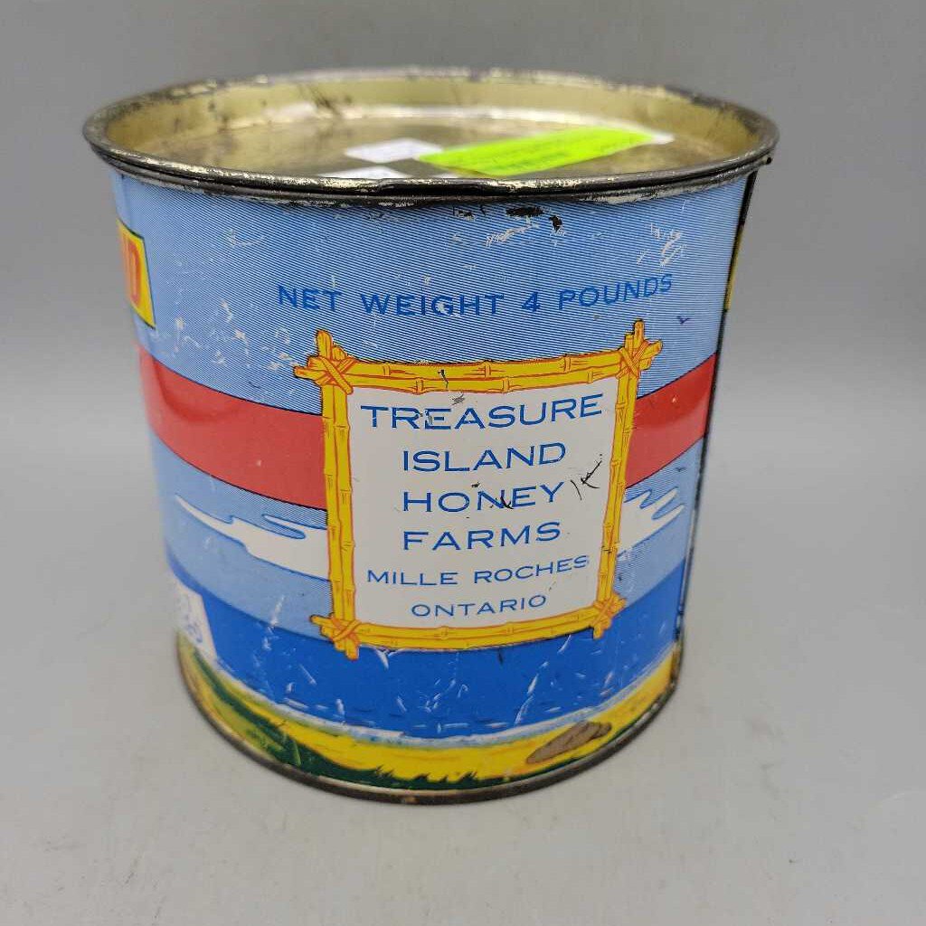 Treasure Island Honey Tin Mille Rochee Ontario 4 lbs (Jef)