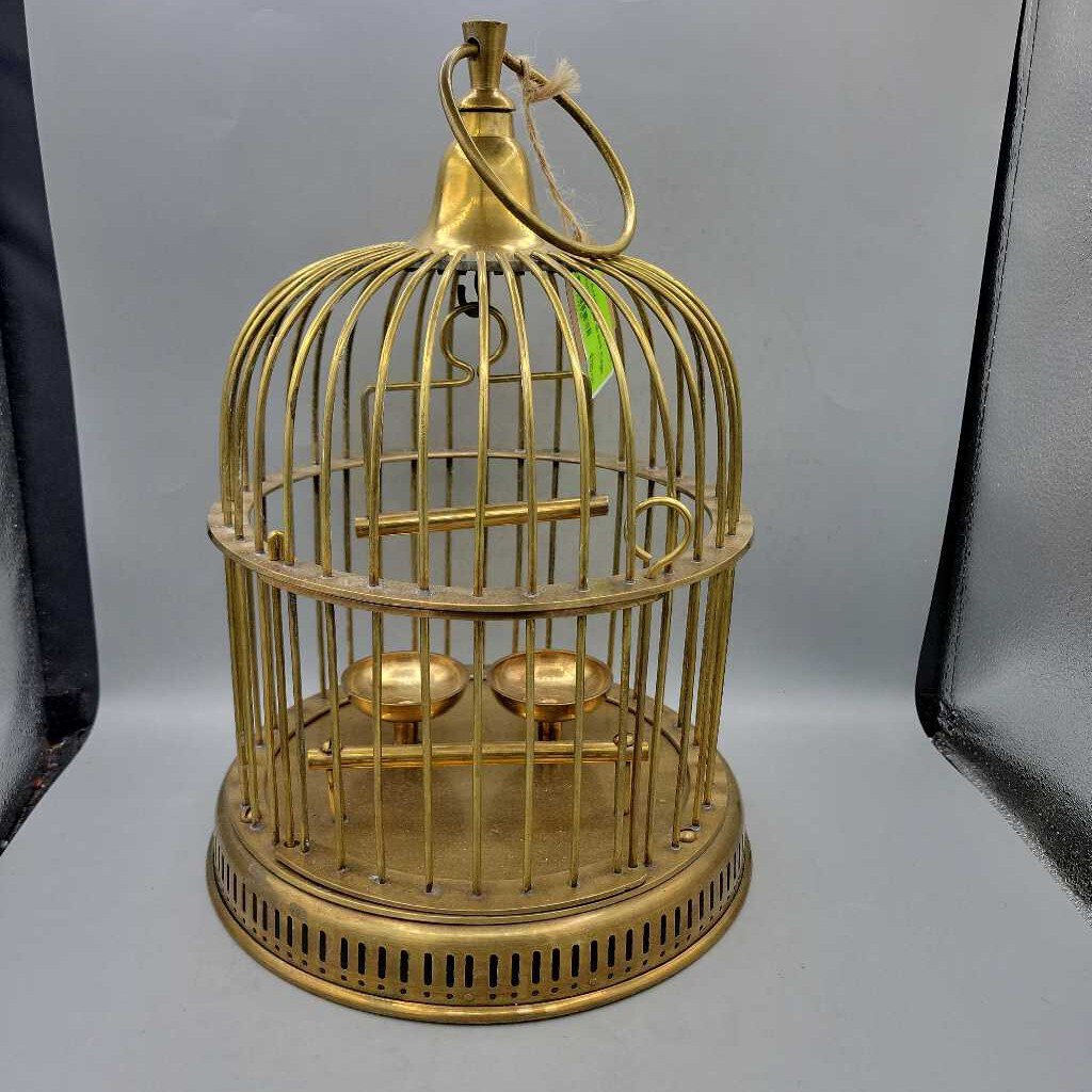 Antique 12" Victorian Era Brass Cage