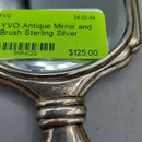Antique Mirror and Brush Sterling Silver (Pr) (YVO) (402)