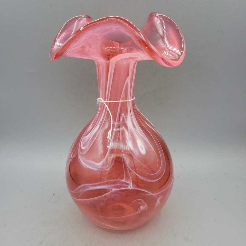 Ruffled Red Top Vase (DMG) 7474