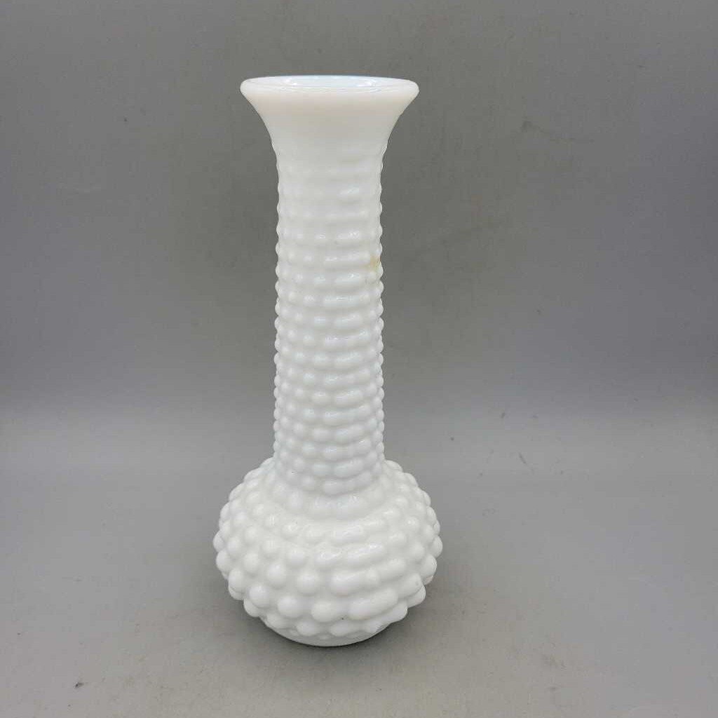 White Hobnail milk glass vase (US2)