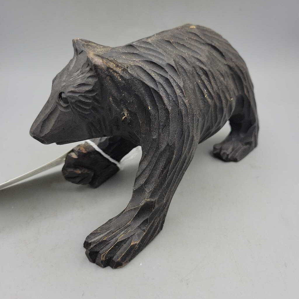 Hand Carved Wooden Bear (JL)