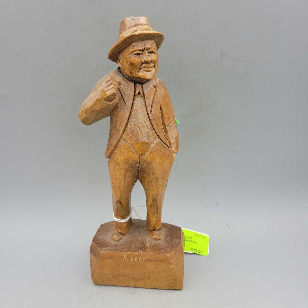 Hand Carved Wooden Man Quebec (DEB)