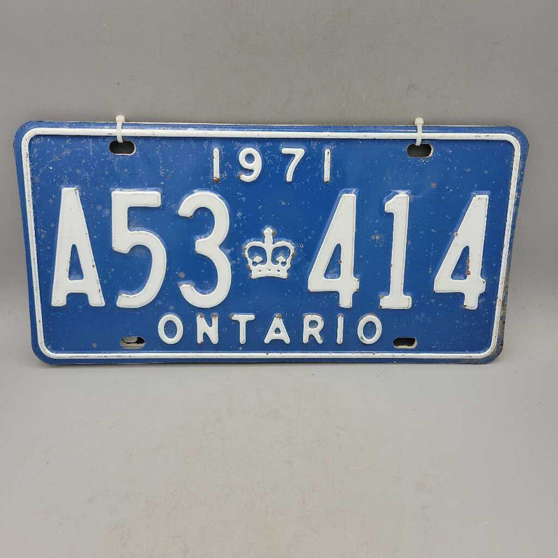 1971 Ontario License Pair (JAS)
