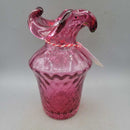 Fenton Cranberry Glass vase (LOR) 1034