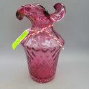 Fenton Cranberry Glass vase (LOR) 1034