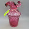 Fenton Cranberry Glass vase (LOR) 1034