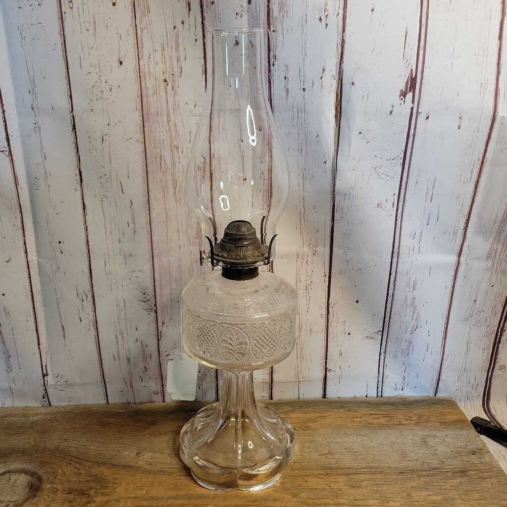 Antique Pressed Glass Oil Lamp (SC) 1207