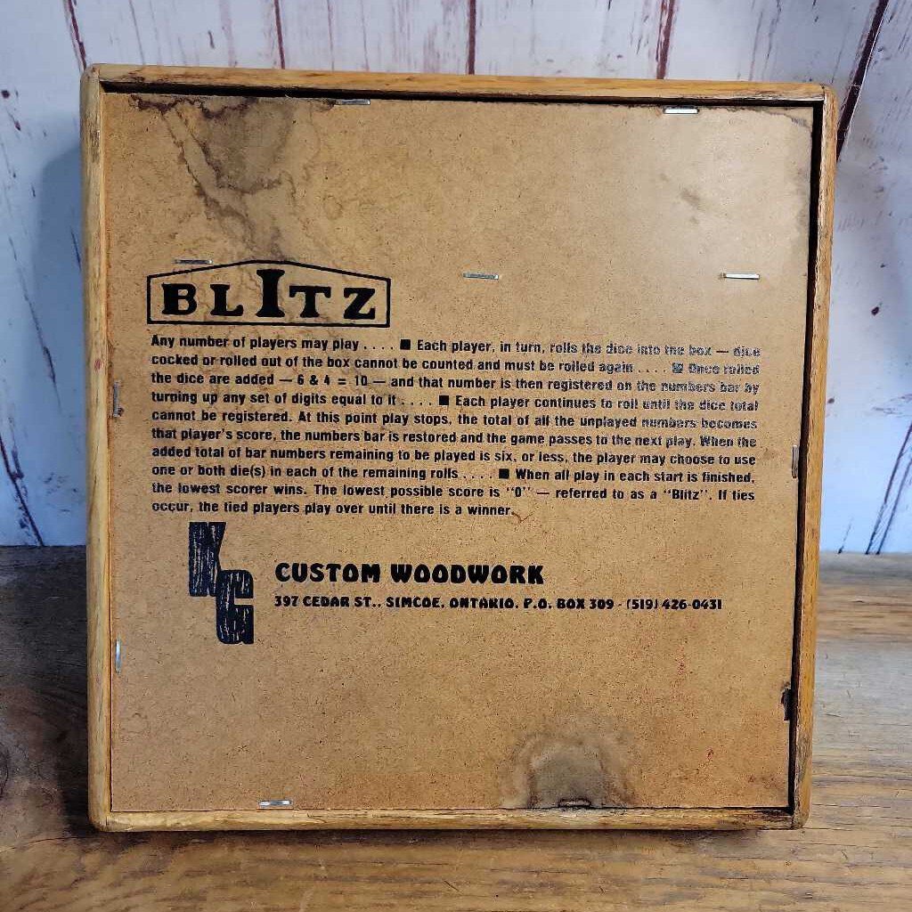 Carey's Blitz Board game (BS)