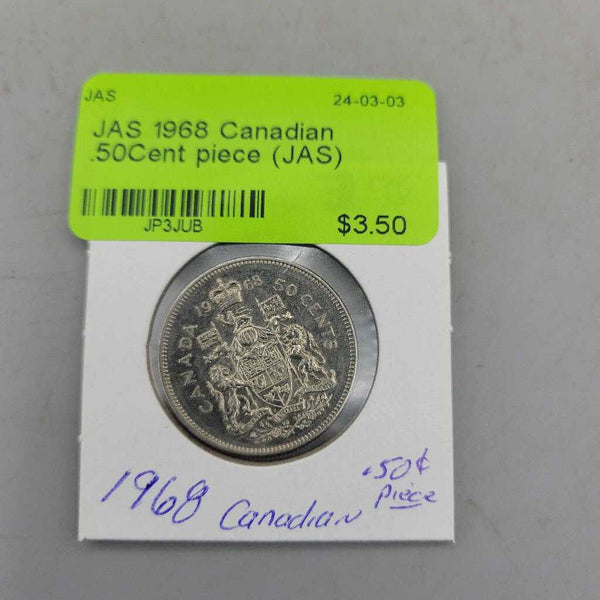 1968 Canadian .50Cent piece (JAS)