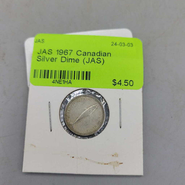 1967 Canadian Silver Dime (JAS)