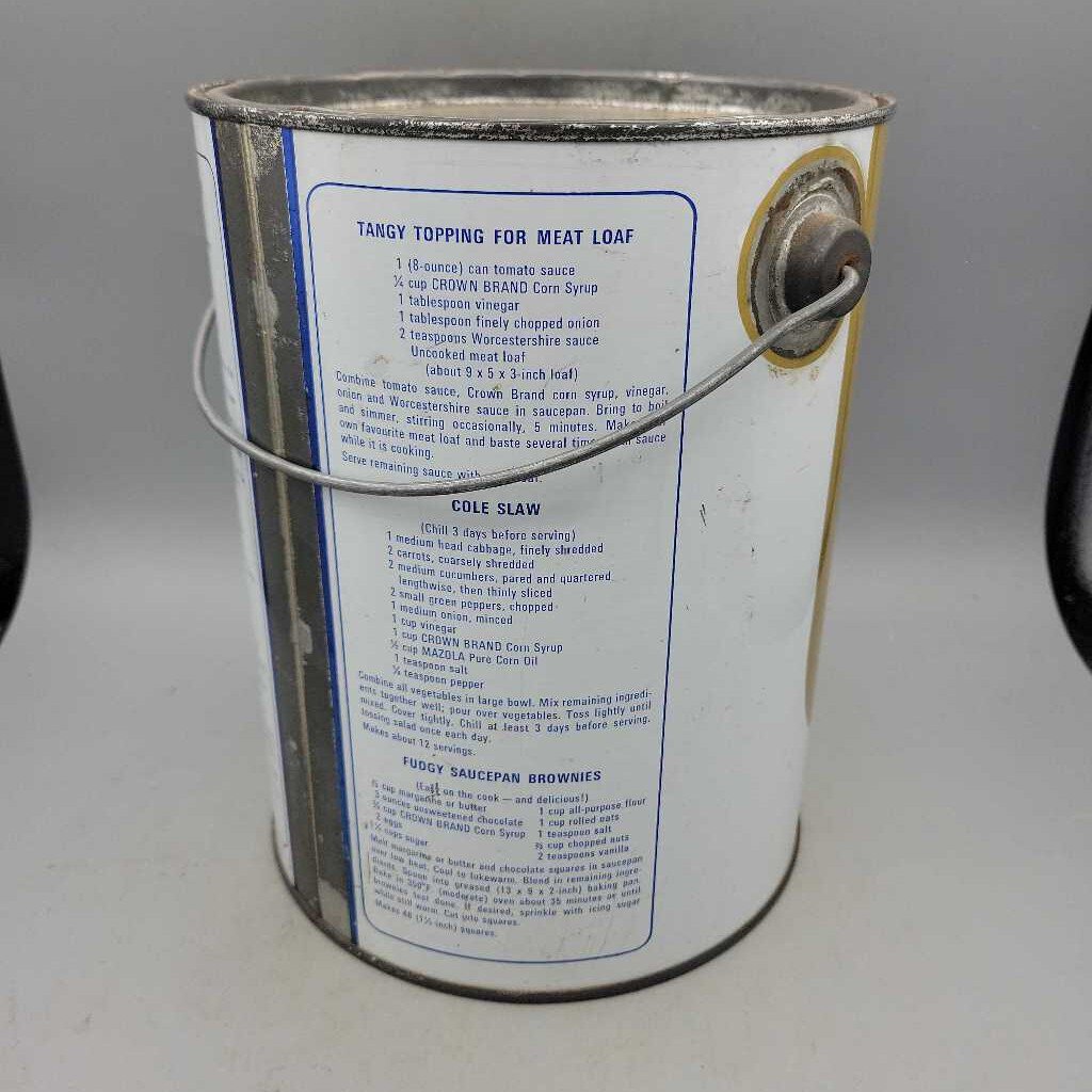 Crown Brand 10 lb Syrup Tin Pail (JAS)