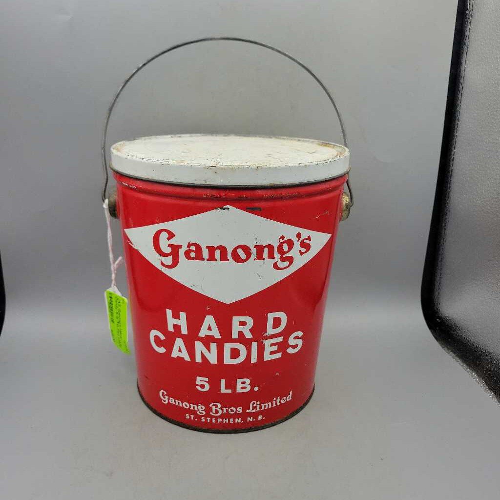 Ganong's Hard Candy 5 lb Tin Pail (JAS)