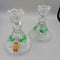 2 Crystal Candle Stick holders Pair (LIND) D363